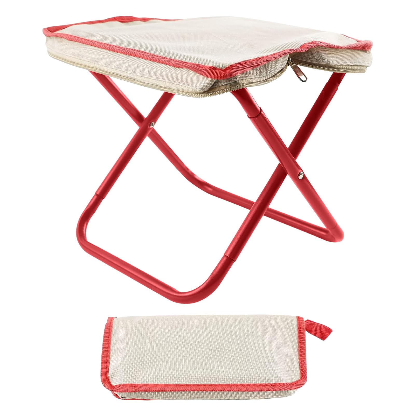 Stool kempingowy 26 cm, przenośny składany stojak z torbą do przechowywania, podnóżek outdoorowy, lekki składany stołek do podróży, wędrówek, ogrodu, wędkowania, grilla, na plażę