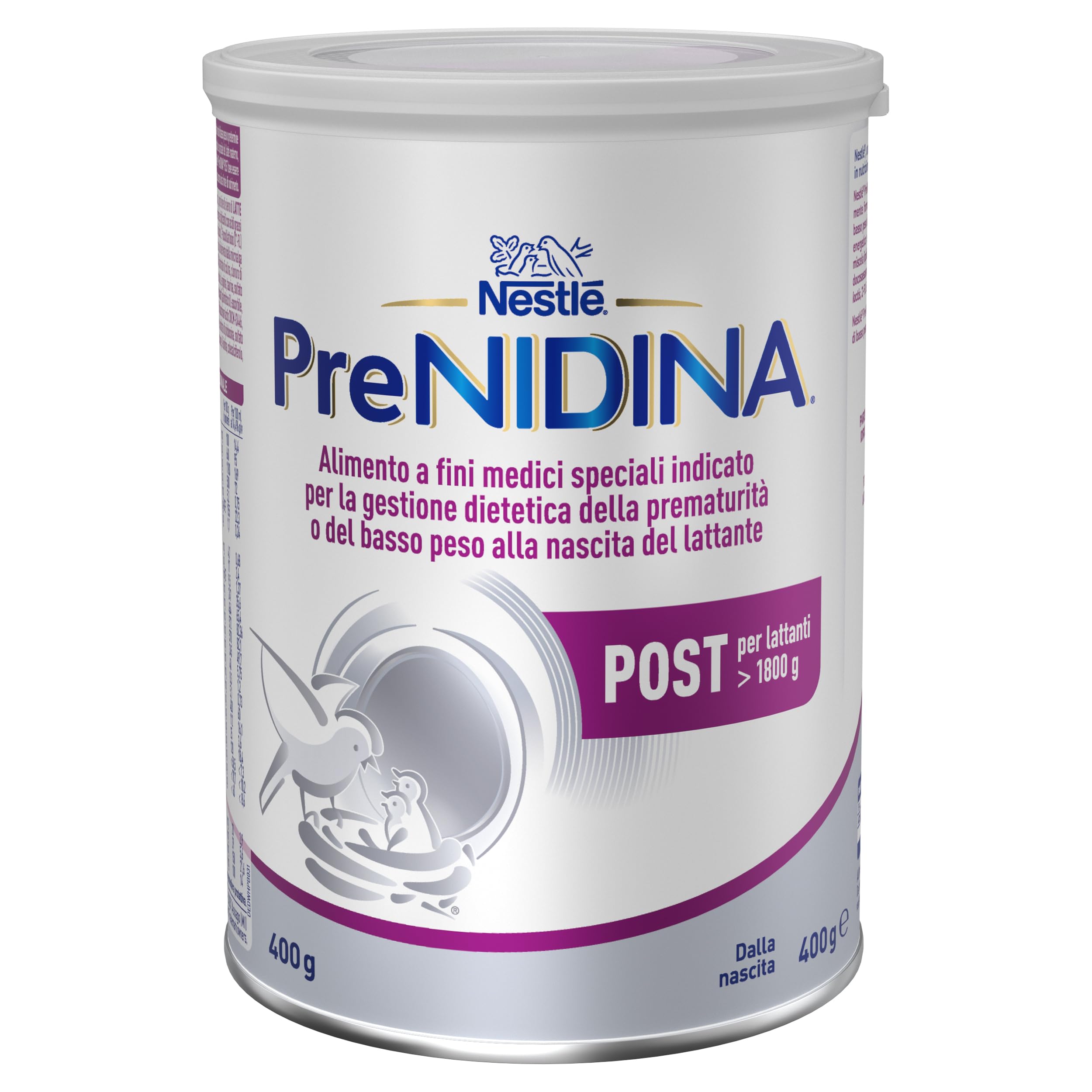 PreNIDINA Post Polvere Alimento a Fini Medici Speciali, Latta 400g