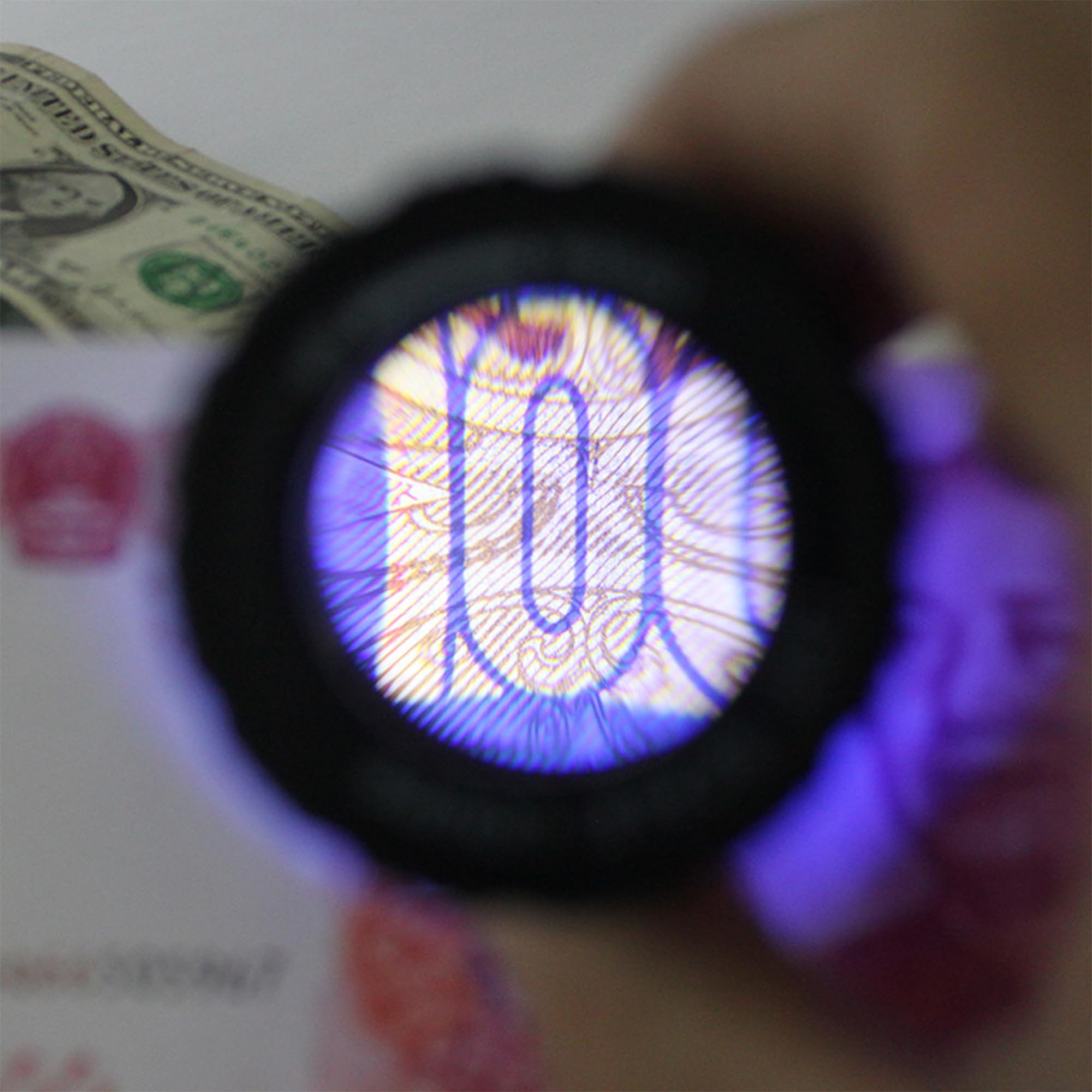 Joycabin lupa jubilerska 30X z podświetleniem LED i UV, lupa o regulowanej ogniskowej, lupa jubilerska, lupa do biżuterii, kamieni szlachetnych, biżuterii, diamentów, znaczków, monet, antyków, modeli