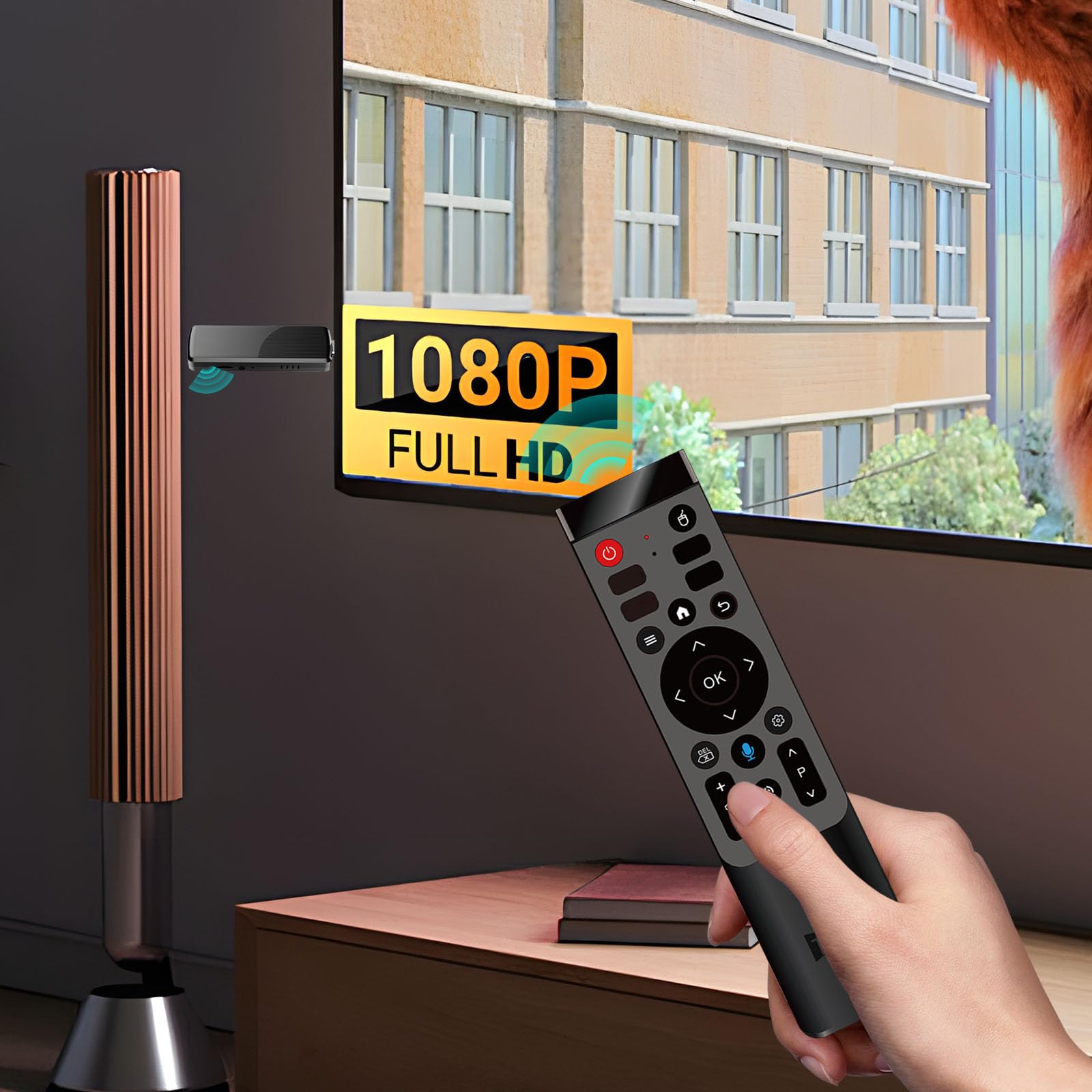 Android 14 Home Video Player Quad Core AR Arm CORTEX-A53 BT5.0 Média Player 2.4G & 5G Dual WiFi 4K HD TV Video Player pour Les Films HD Applications Internet