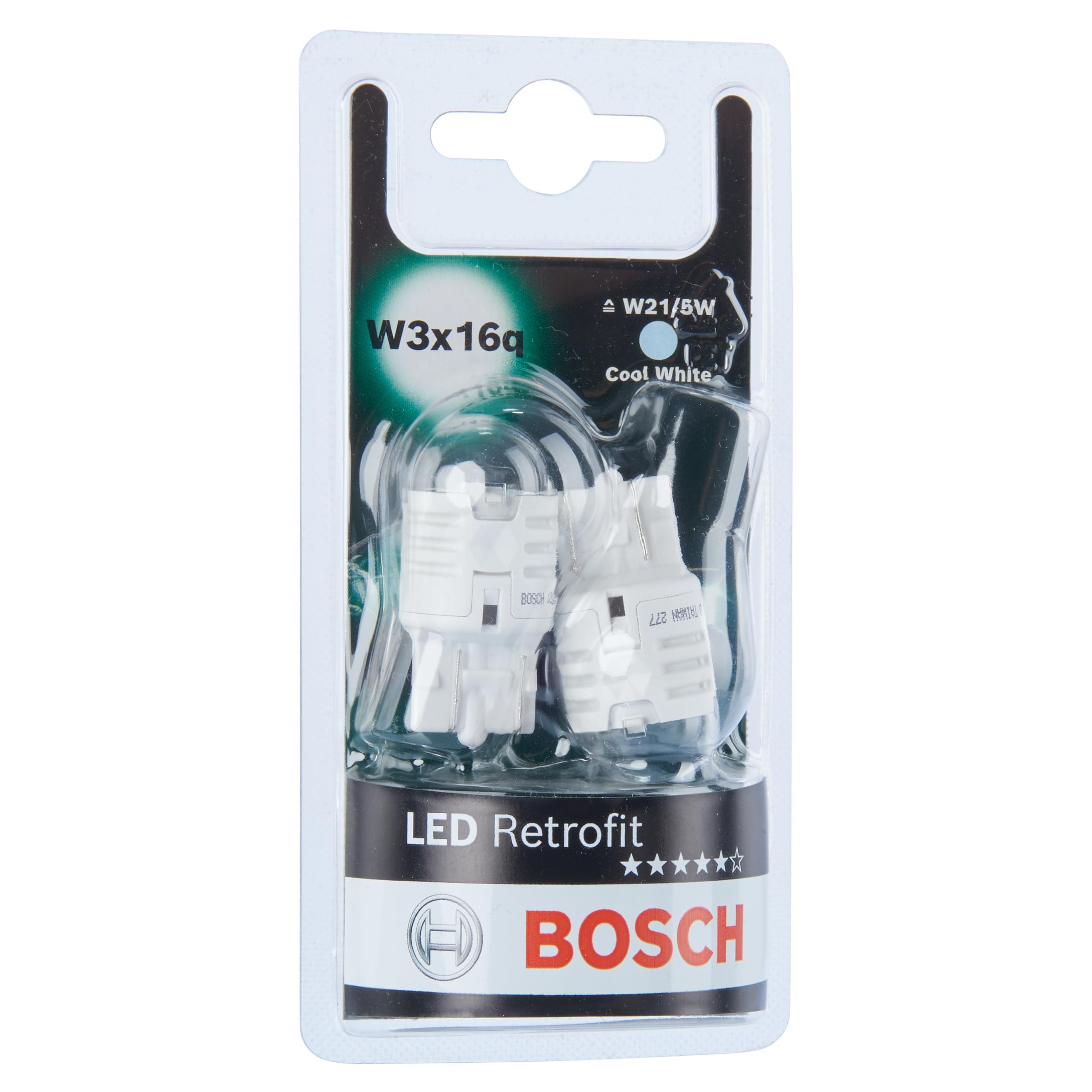 Bosch W21/5W LED Retrofit lampadine auto, 12 V 2,5 W W3x16q