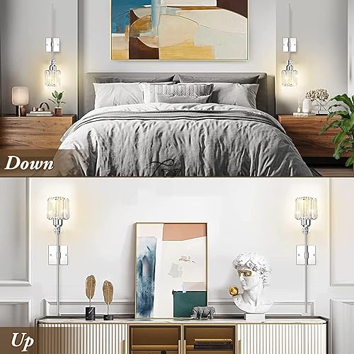 Miniatura 4 de Juego de 2 apliques de pared dorados modernos que funcionan con pilas, sin cableado, recargable, con control remoto inalámbrico, lámpara de pared