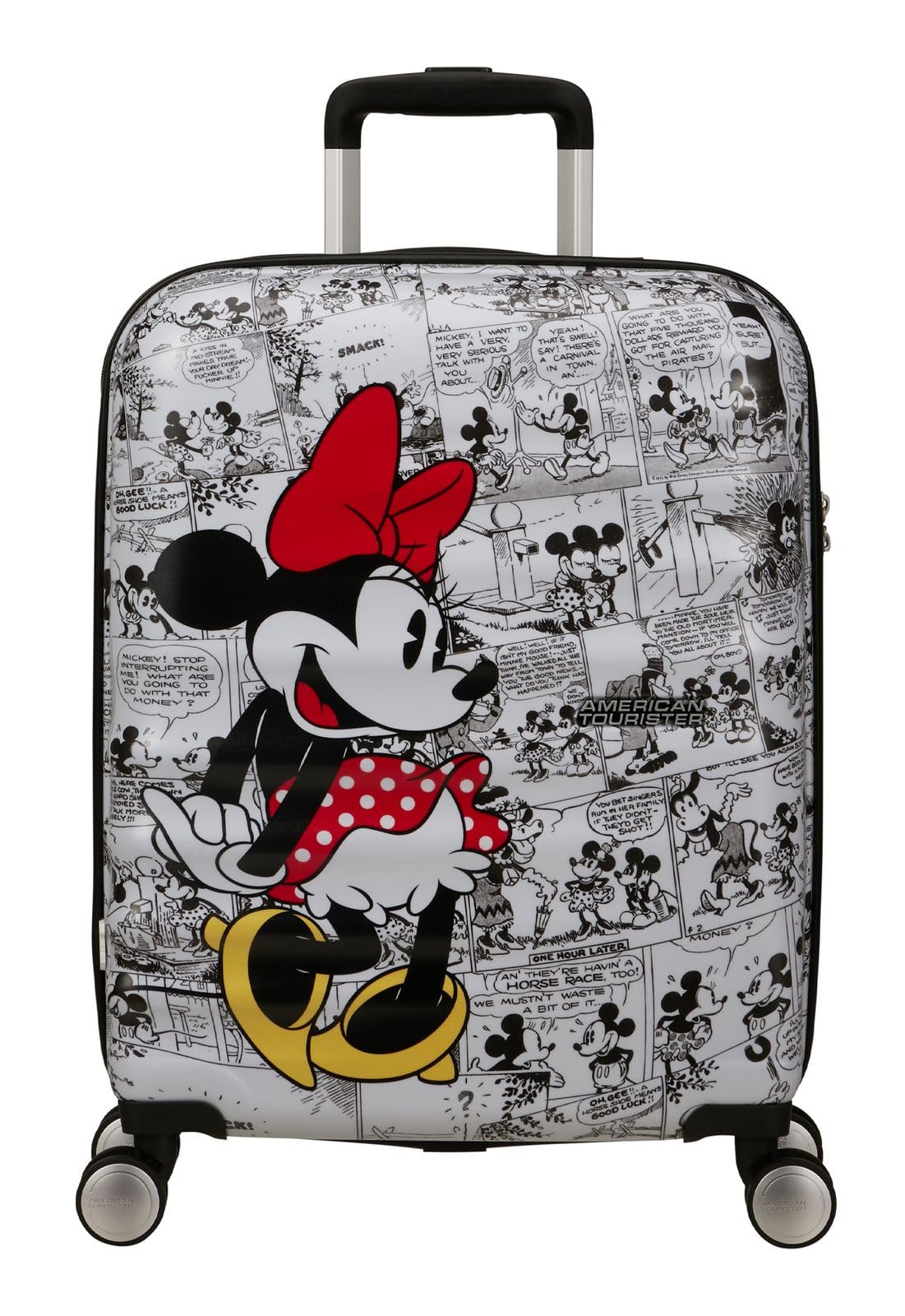 American Tourister Wavebreaker Disney FL - Spinner S, bagaglio a mano, 55 cm, 36 L, multicolore (Minnie Comics White)