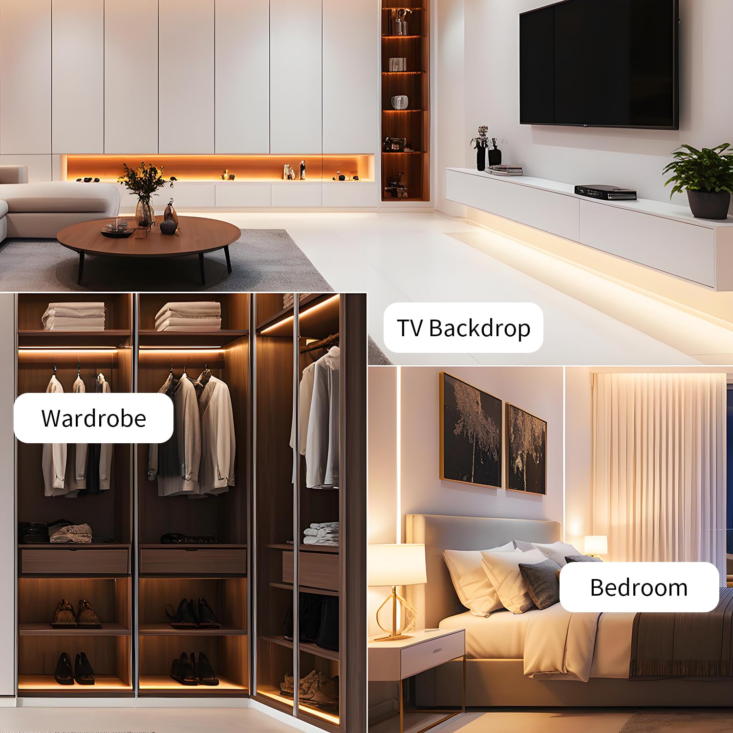 iNextStation 2M Blanc Chaud Ruban LED, 5V Néon Bande LED USB Dimmable, IP65 Etanche, Découpable Autocollante Bandeau Lumineuse, Strip Light pour Cuisine Chambre Vitrine Camping Car Extérieur Déco