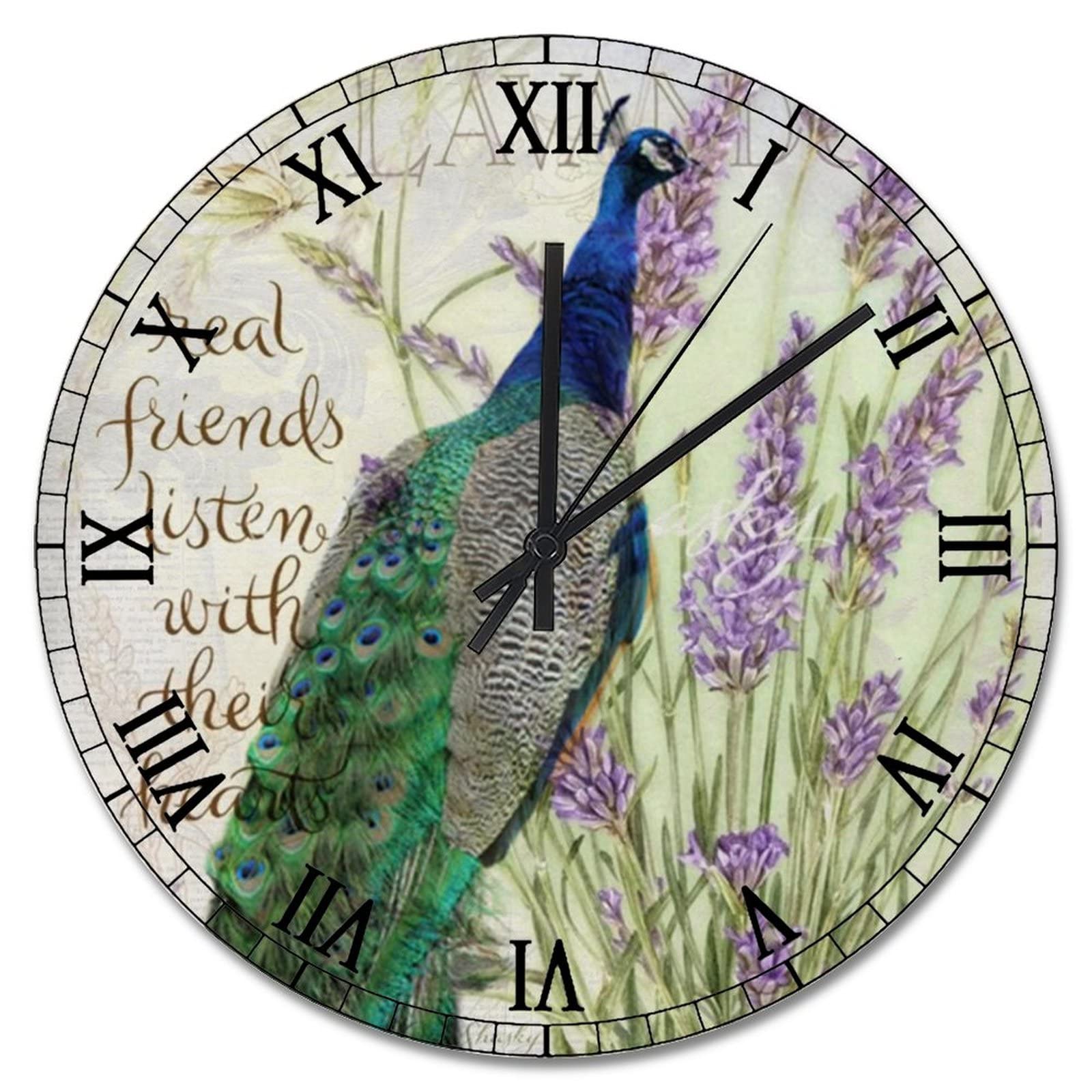 Horloge murale paon rétro pour sublimer la décoration de votre cuisine