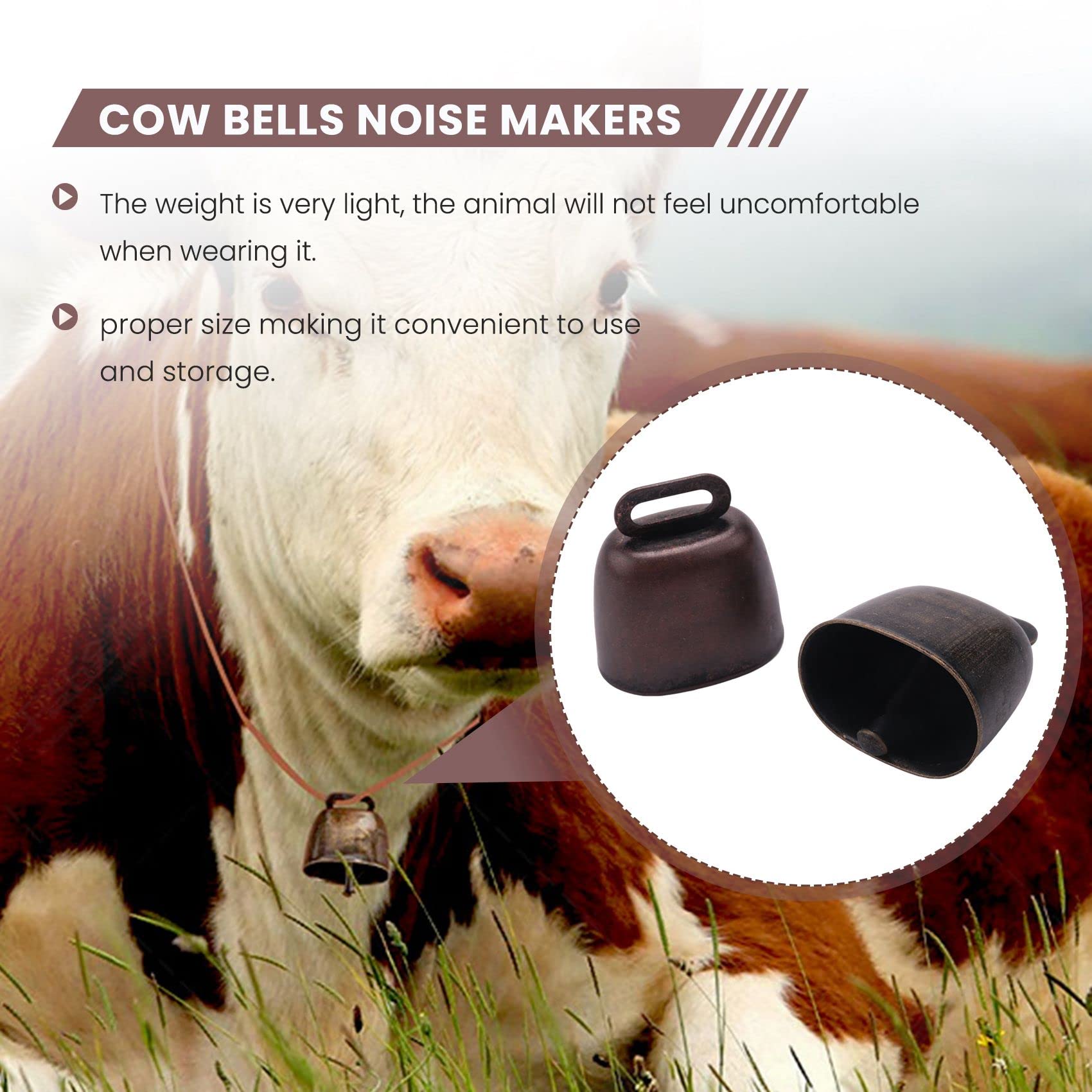 Turodeuo 10PCS Cow Horse Sheep Grazing Small Brass Bells,Cowbell Retro Bell for Horse Sheep Grazing Copper,Cow Bells Noise Maker - Image 4