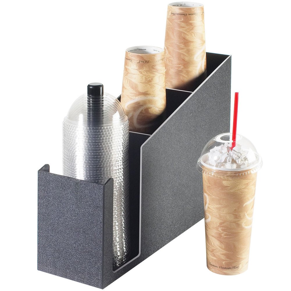 Dome Lid and Cup Organizer by CAL-MIL – 12 Ounces, Plastic, Black