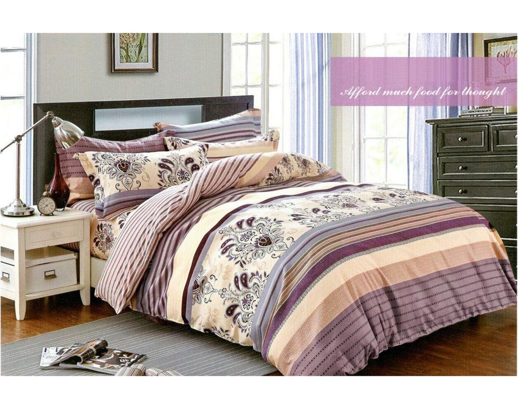 Biaba Collection Fancy Renzo Cathy Ashley New Model Double Bed Size-235 * 255CMS Traditional Bed Sheets with- 2 Pillow Cases 46x69 + 1 Duvet Cover 225 * 250CMS Cotton (All Season)