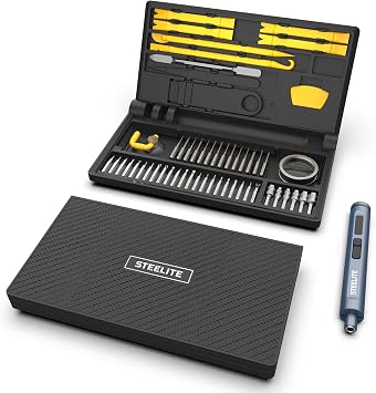 STEELITE Electric Precision Screwdriver Kit with Magnetic Workpad