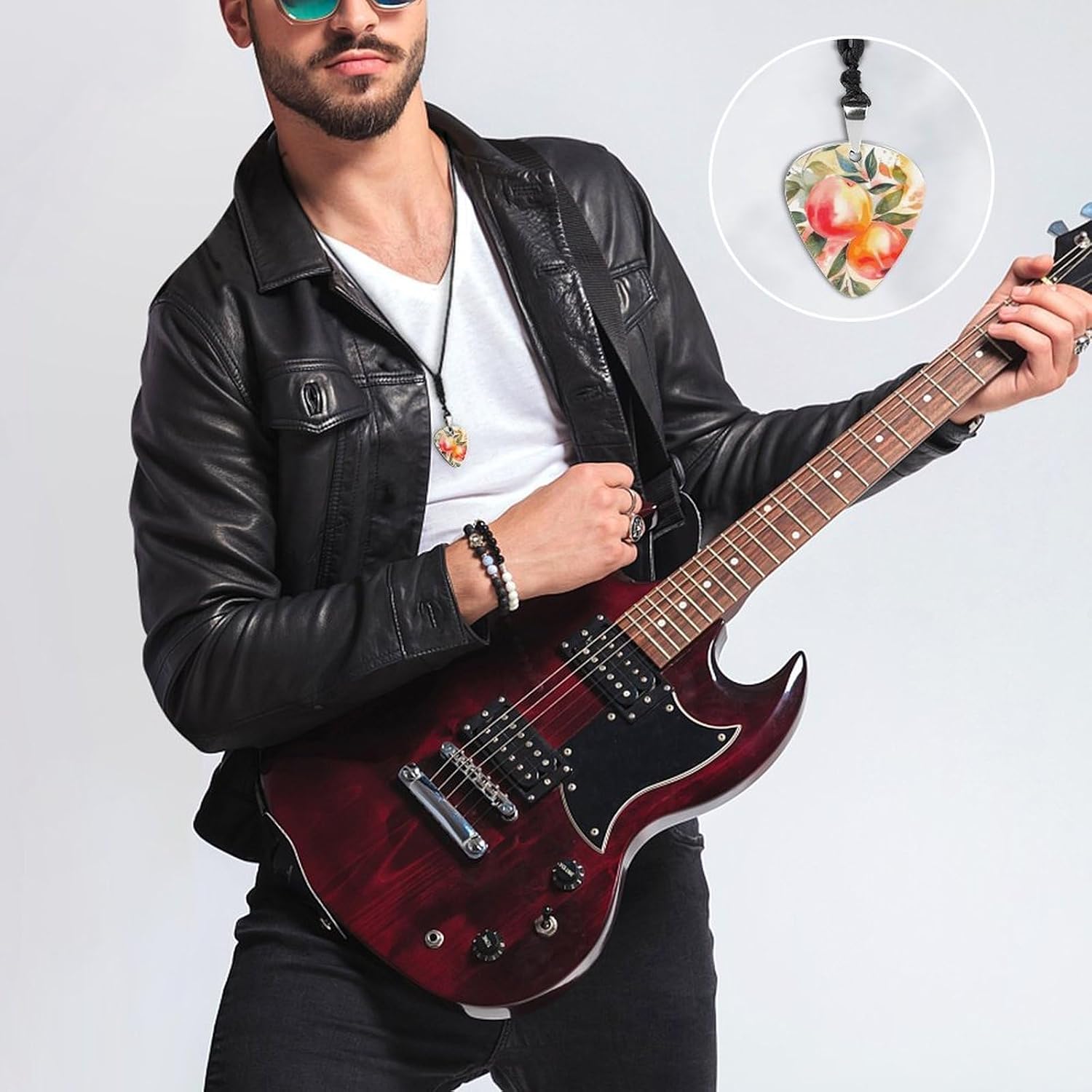 Guitar Pick Necklace Personalized Music Jewelry Bass Accessories image 4