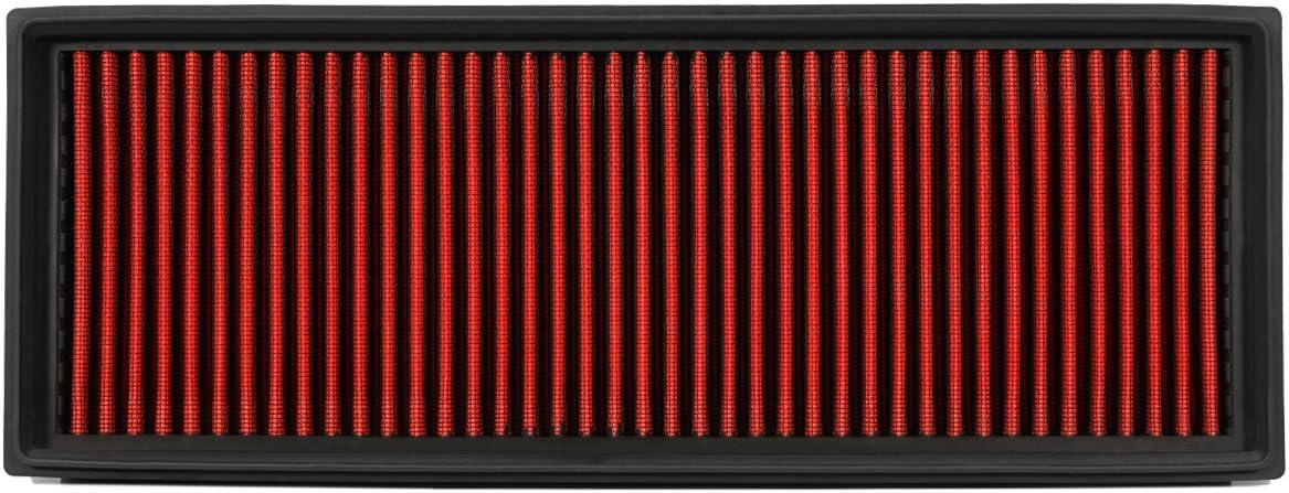 Auto Dynasty 2Pcs High Flow Engine Air Panel Filter Drop-in Reusable & Washable Compatible with Mercedes Benz C CL CLK CLS E G Class 230 250 320 350 500 550 V6 V8 1998-2011 CA8768 (Red)