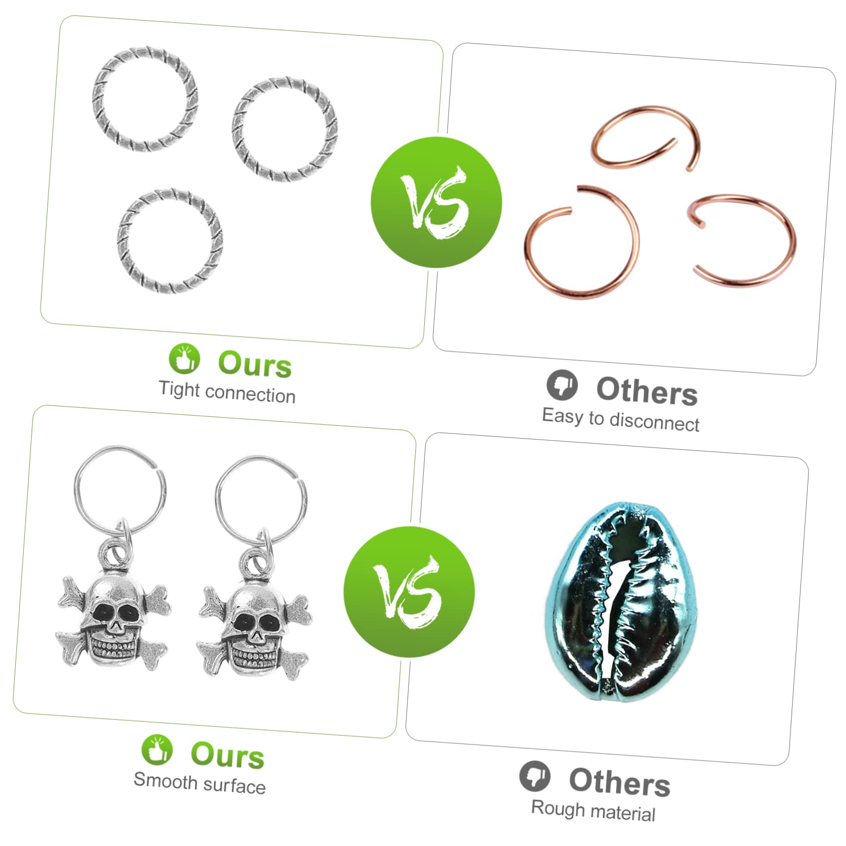 Beavorty 280stücke Dreadlock Haarschmuck Metall Haarringe Für Zöpfe Haaraccessoires Für Hochzeiten Und Partys Langlebige Flexibles Design Für Einzigartige Frisuren