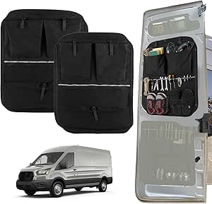 1 Pair Rear Door Storage Panels for Ford Transit 2015-2026 High/Mid Roof Van