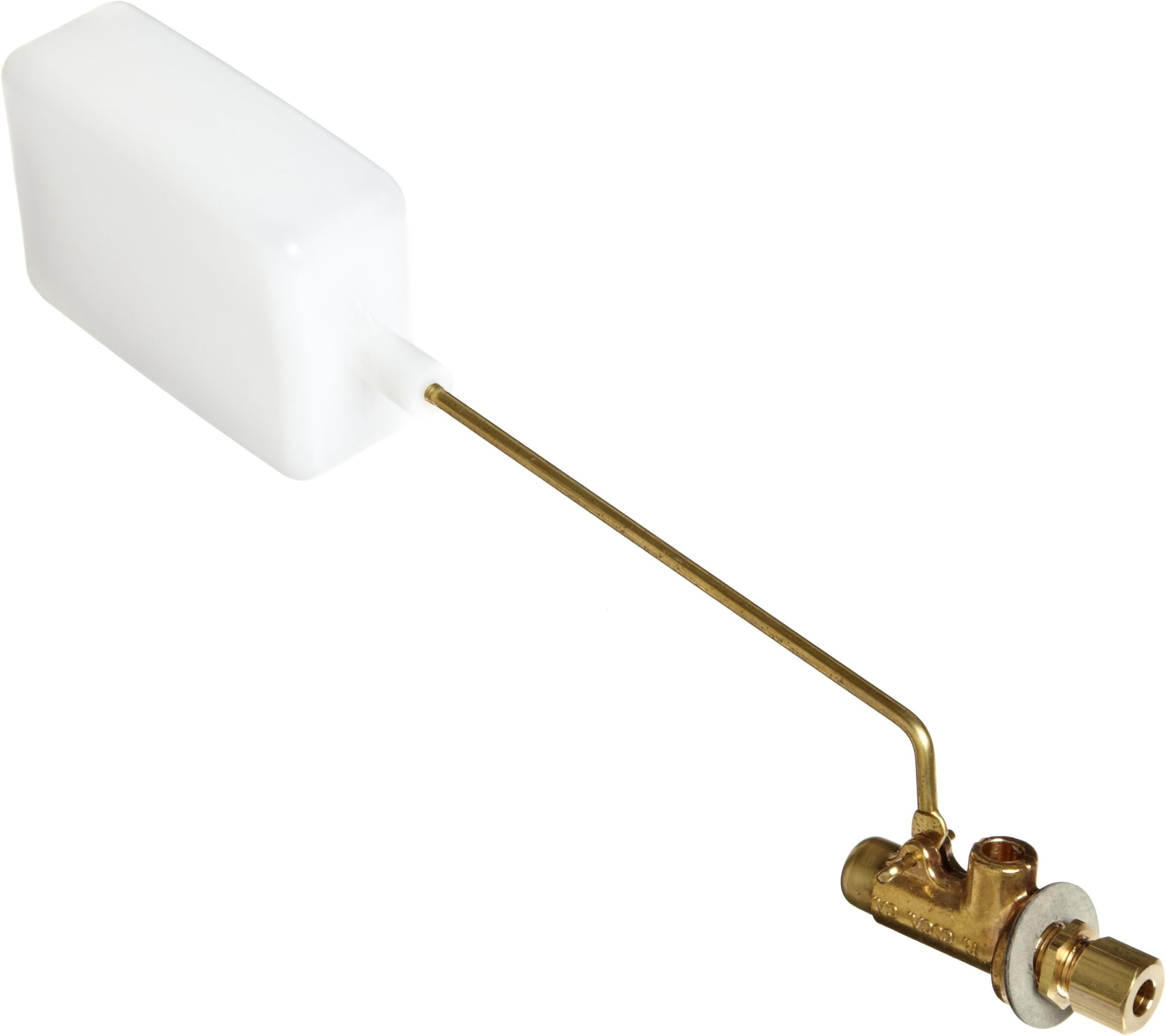 Robert ManufacturingRM150BK RM150 Series Bobby Brass Valve Assembly with Stem and Polyethylene Float, 1/4" Compression, 9-7/8" Length, 125 psi Pressure