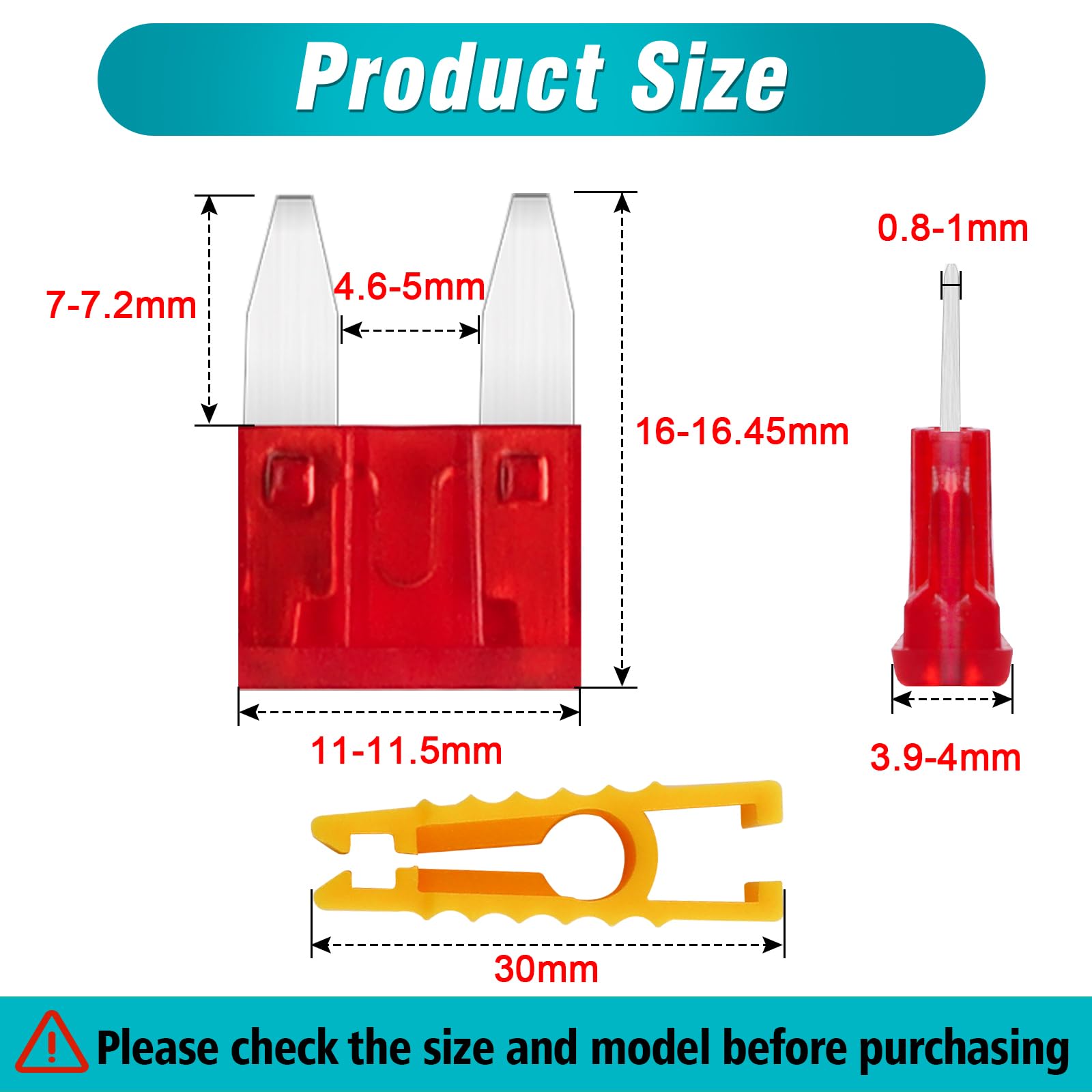 JatilEr 10 Piezas Fusibles 12V Mini 10A con Extractor de Fusibles para Coche