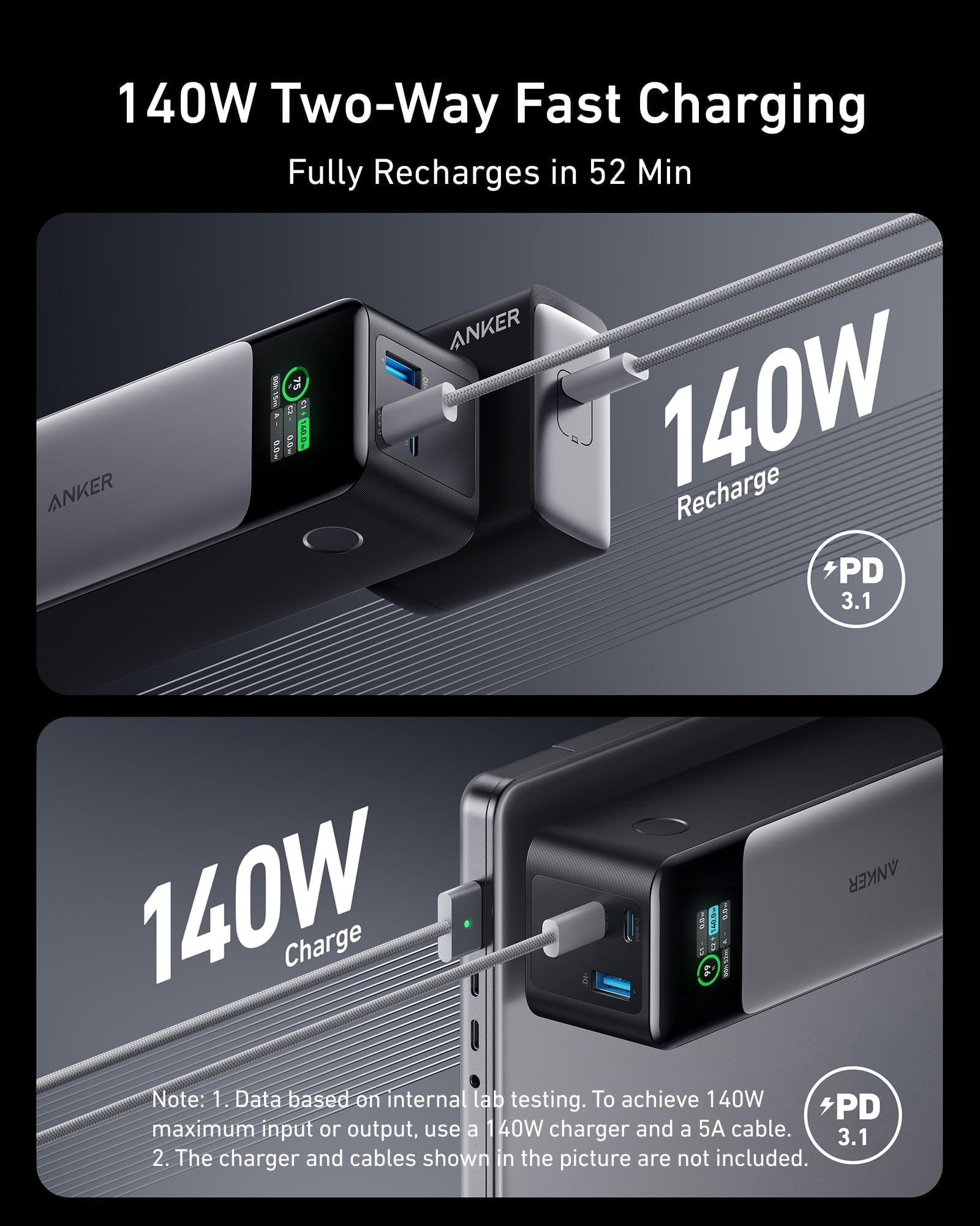 Amazon | Anker 737 Power Bank (PowerCore 24000) (24000mAh / 大容量