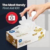 Vista 5 de MED PRIDE - Guantes desechables de examen de vinilo de grado médico, libres de látex y polvo, ultrarresistentes, para atención médica y manejo