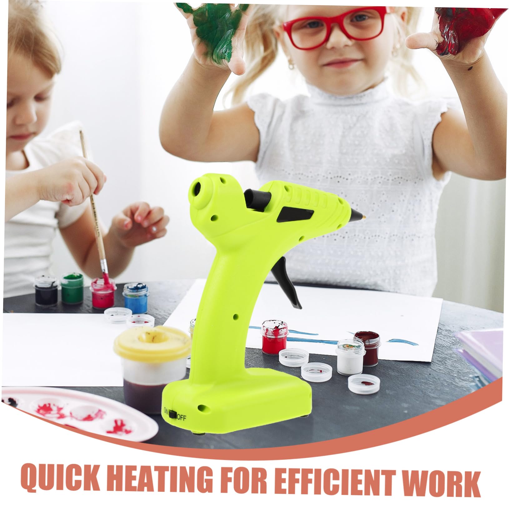 NUOBESTY 4 Pezzi Per Colla a Caldo Colla Per Tessuti Adesivo Calore Per La Lavorazione Modellabile Bastoni Kit Attrezzo Penna Mancia Kit Di Strumenti Green Addominali