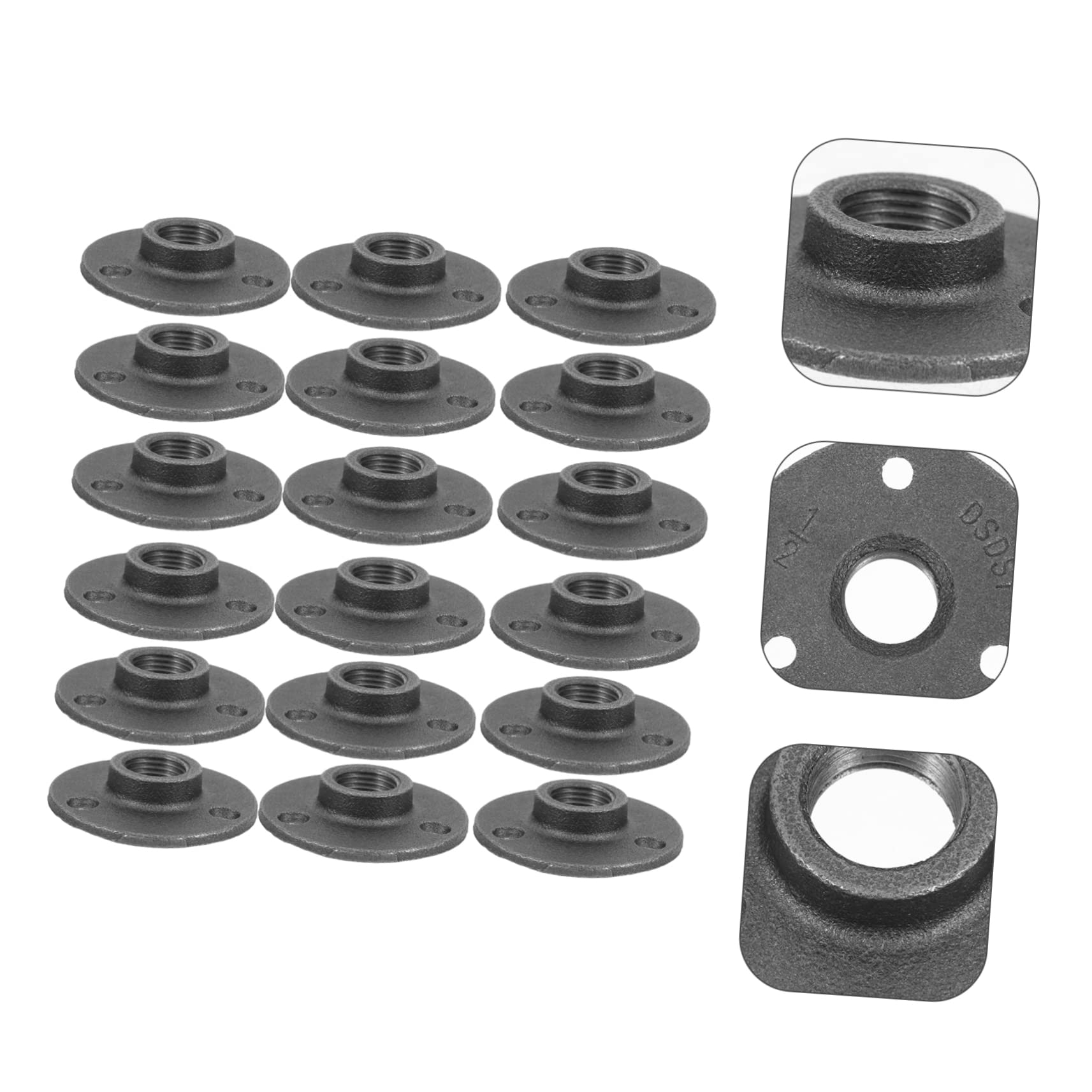 Juego De Bridas Prácticas Para Exteriores 20 Piezas Bridas De Hierro Industriales Bridas Roscadas Retro Para Proyectos