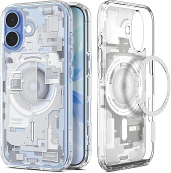 Spigen Ultra Hybrid MagFit Direct Digital Printing Case for iPhone 17 [Custom Design][Compatible with Magsafe] - Zero One White