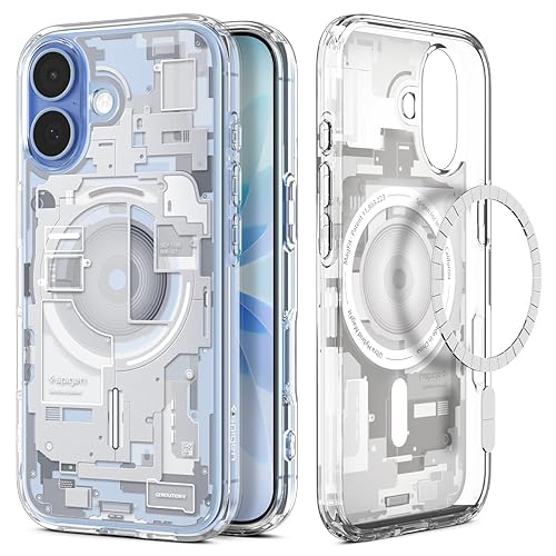 Spigen Ultra Hybrid MagFit Direct Digital Printing Case for iPhone 17 [Custom Design][Compatible with Magsafe] - Zero One White