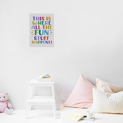 Miniatura 4 de This is Where All The Fun Stuff Happens - Lienzo inspirador para pared, decoración para oficina, hogar, guardería, sala de juegos, habitación de