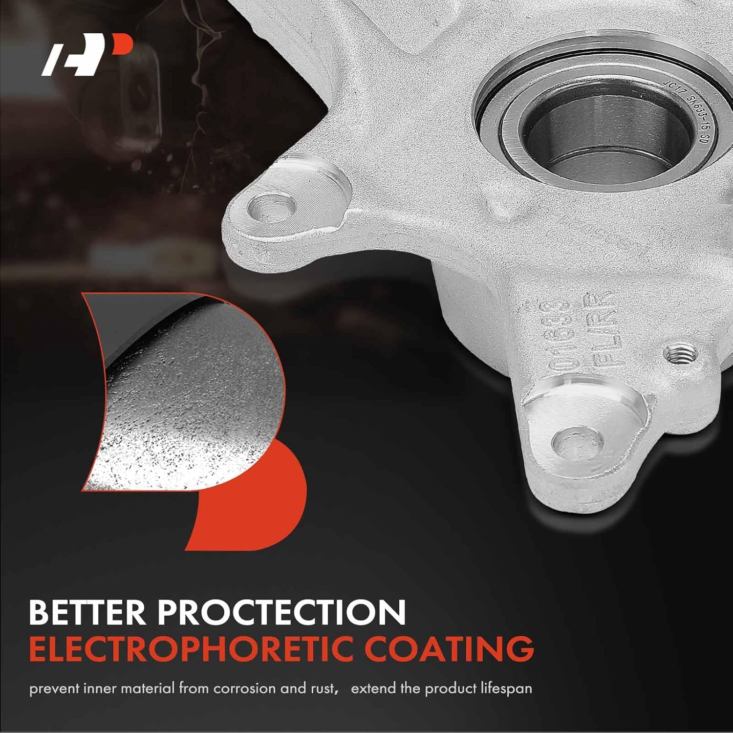 A-Premium Set of 2 Front Suspension Steering Knuckles Compatible with Yamaha Grizzly 550 2012-2014, Grizzly 700 2012-2023, Kodiak 700 2017-2023, Kodiak 700K 2016