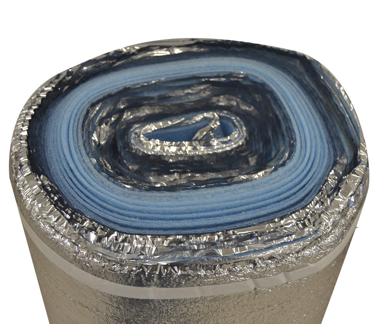 Base Aislante FOAM7 - MOISTURE 3.0 de 3mm. 20m2. Mejor Acústico Antihumedad para Tarimas y Parquet; Subsuelo Protección Metalizada. Cubre la humedad e irregularidades. PE Ecológico