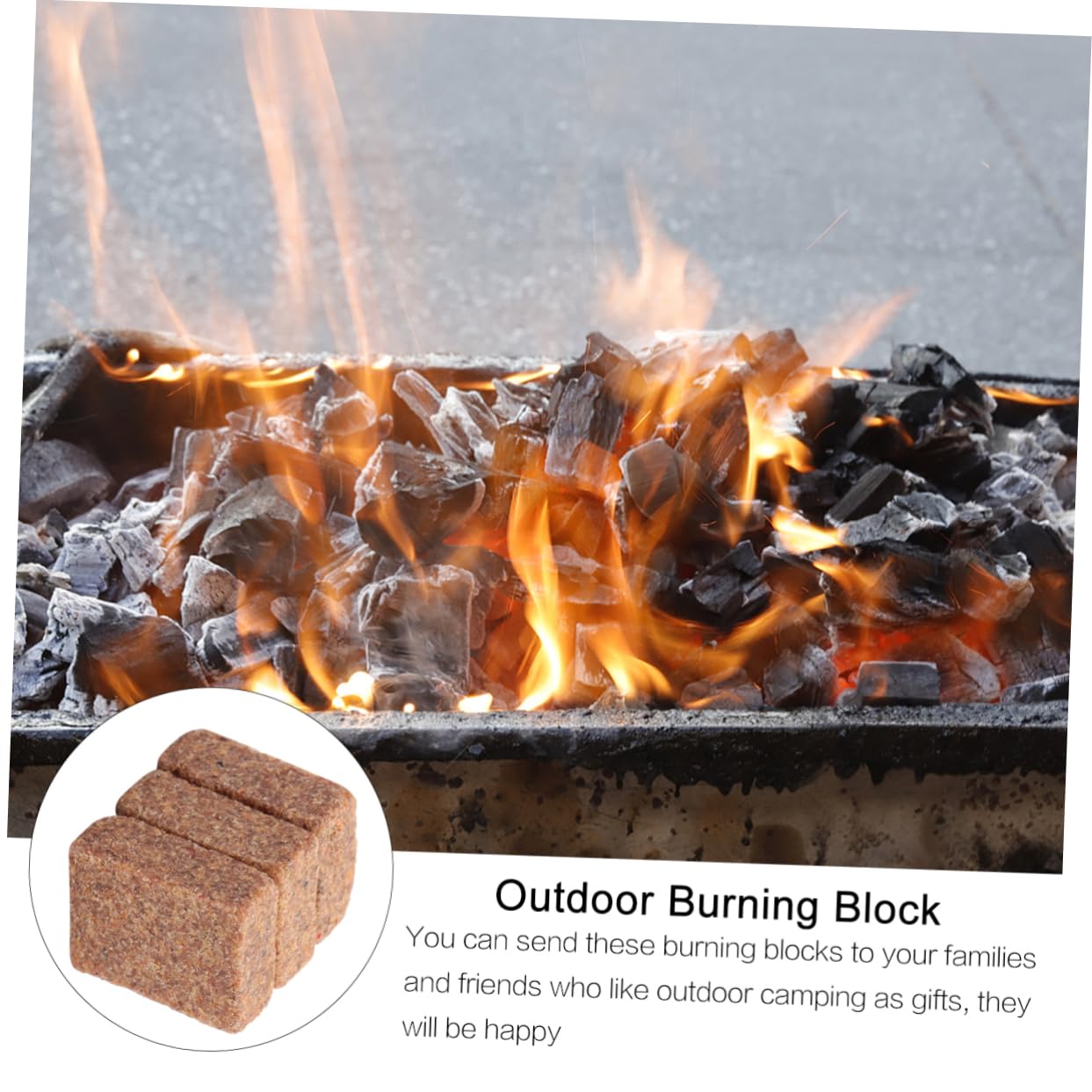 UPKOCH 1set Outdoor Burning Blocks for Camping Lightweight Ignition Support Safe and Convenient Combustion for Campfires and BBQ Camping Enthusiasts 50pcs