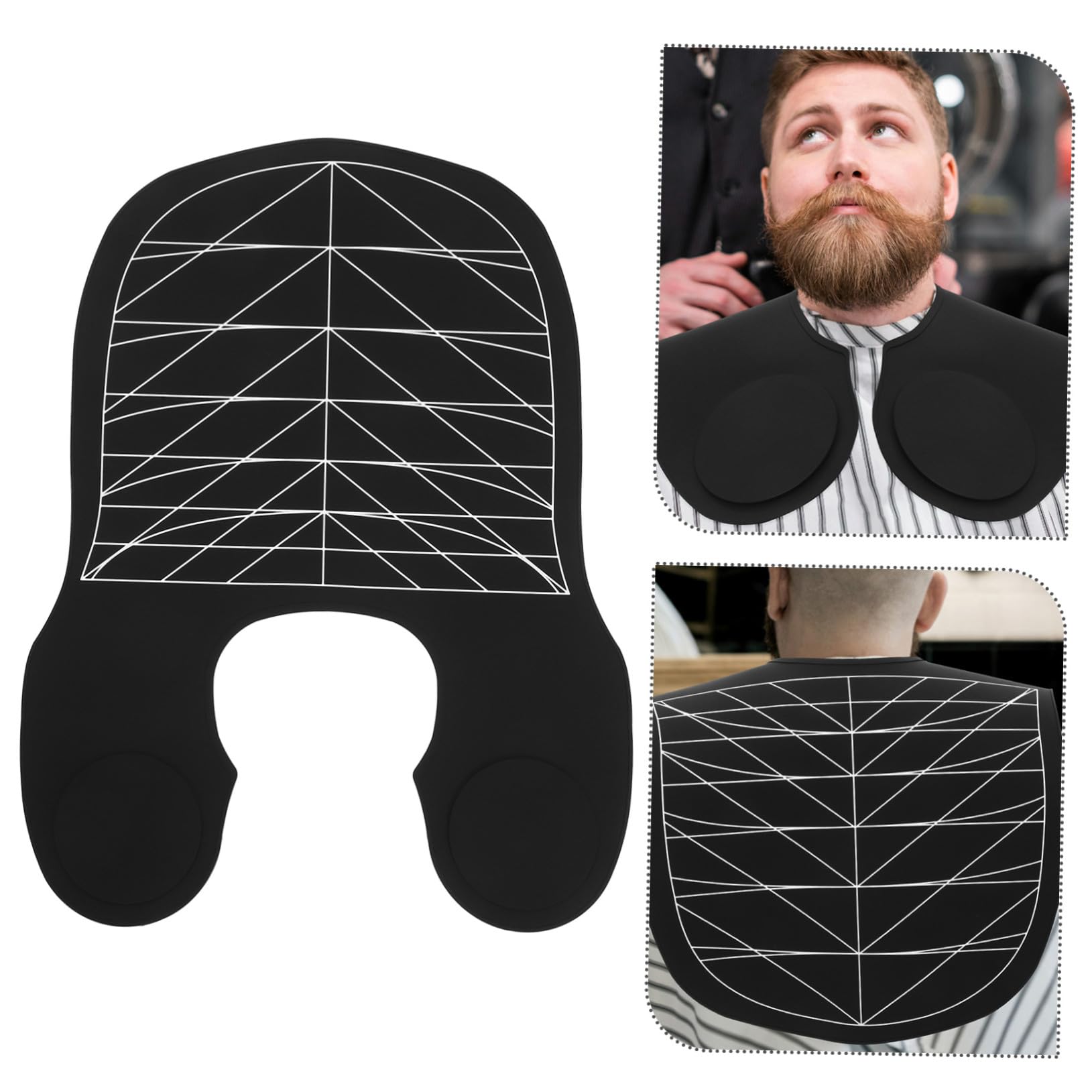 Homoyoyo Capa de Corte de Pelo de Silicona Negra Cómoda y Amigable para Peluquería y Teñido, Adecuado para Mujeres y Niños en Salones de Belleza