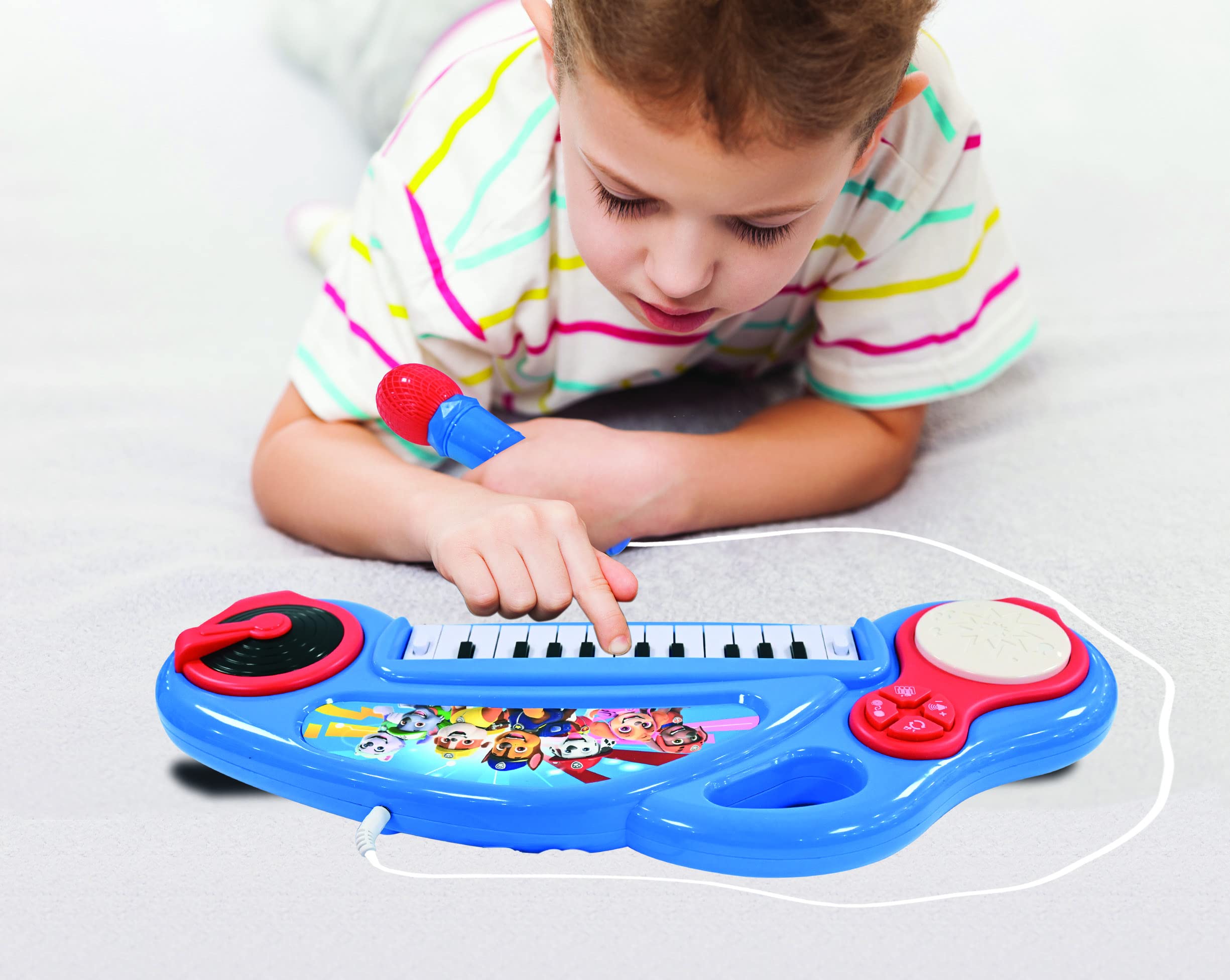 LEXIBOOK Paw Patrol Electronic piano for children with light effects microphone, drums, built-in speaker, demo tunes - Image 4