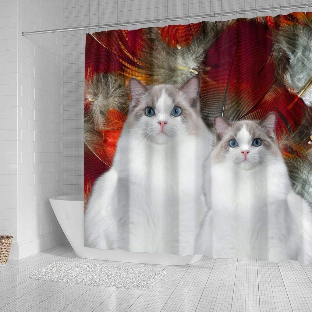 Ragdoll Dog Print Shower Curtains