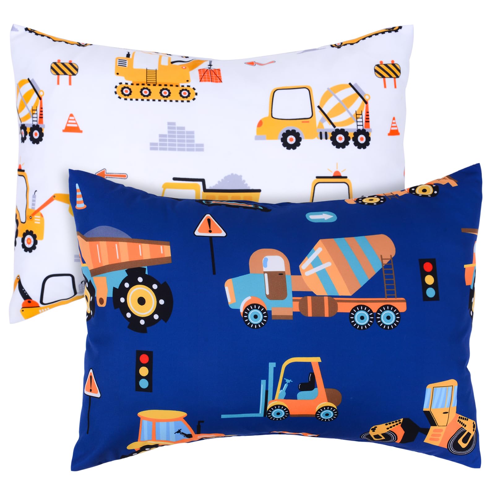 UOMNY Toddler Pillowcases for Boys 13X18 Car Baby Pillowcase 2 Pack