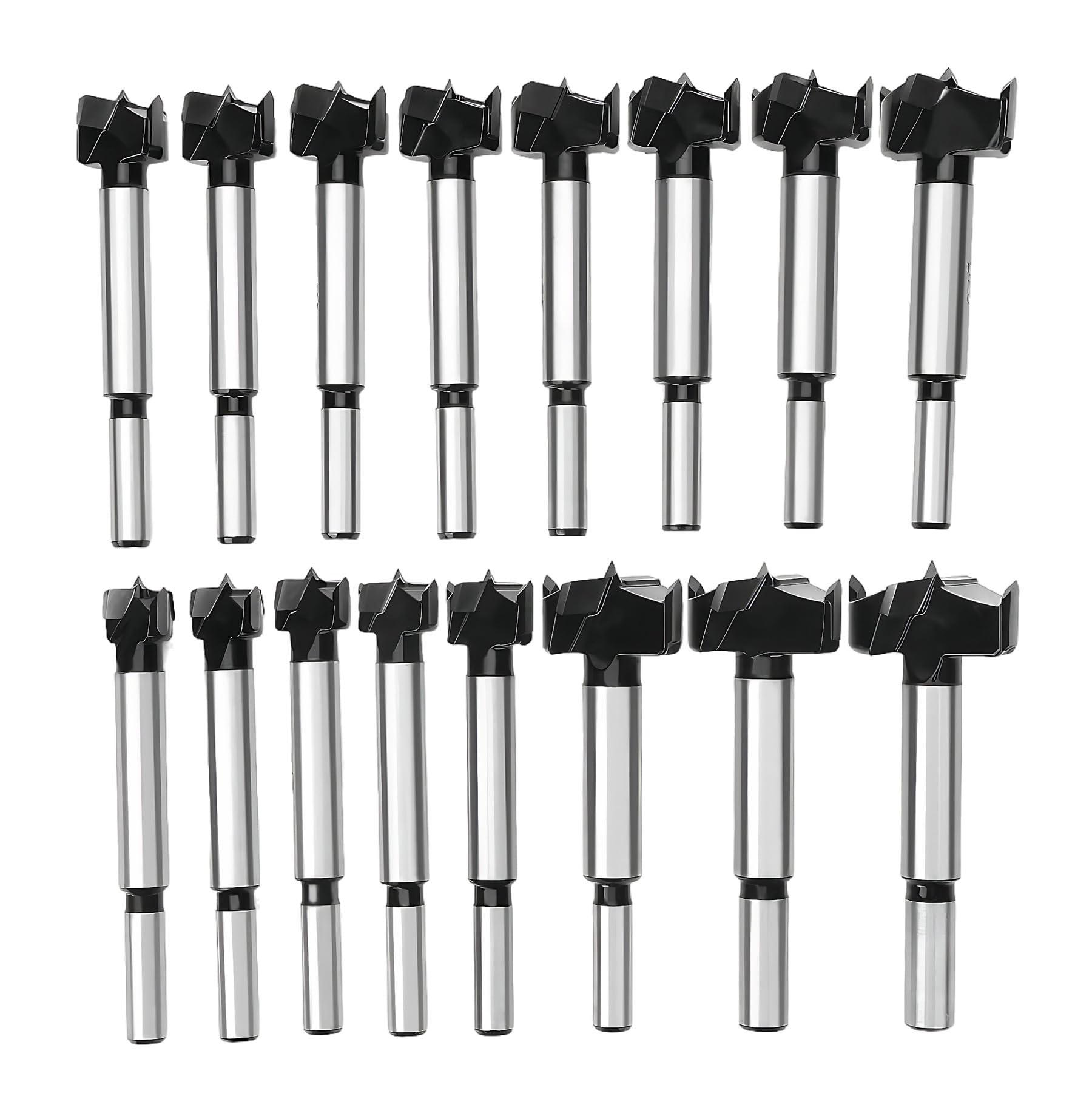 - Meichoon Forstner Drill Bit Set 15-35mm 16 Pcs, Carbide Forstner Bits High Speed Steel Wood Tool Punching Bit Wood Slabs Flat Wing Drilling Hole Hinge Cemented Carbide Drilling Counterbore DC01