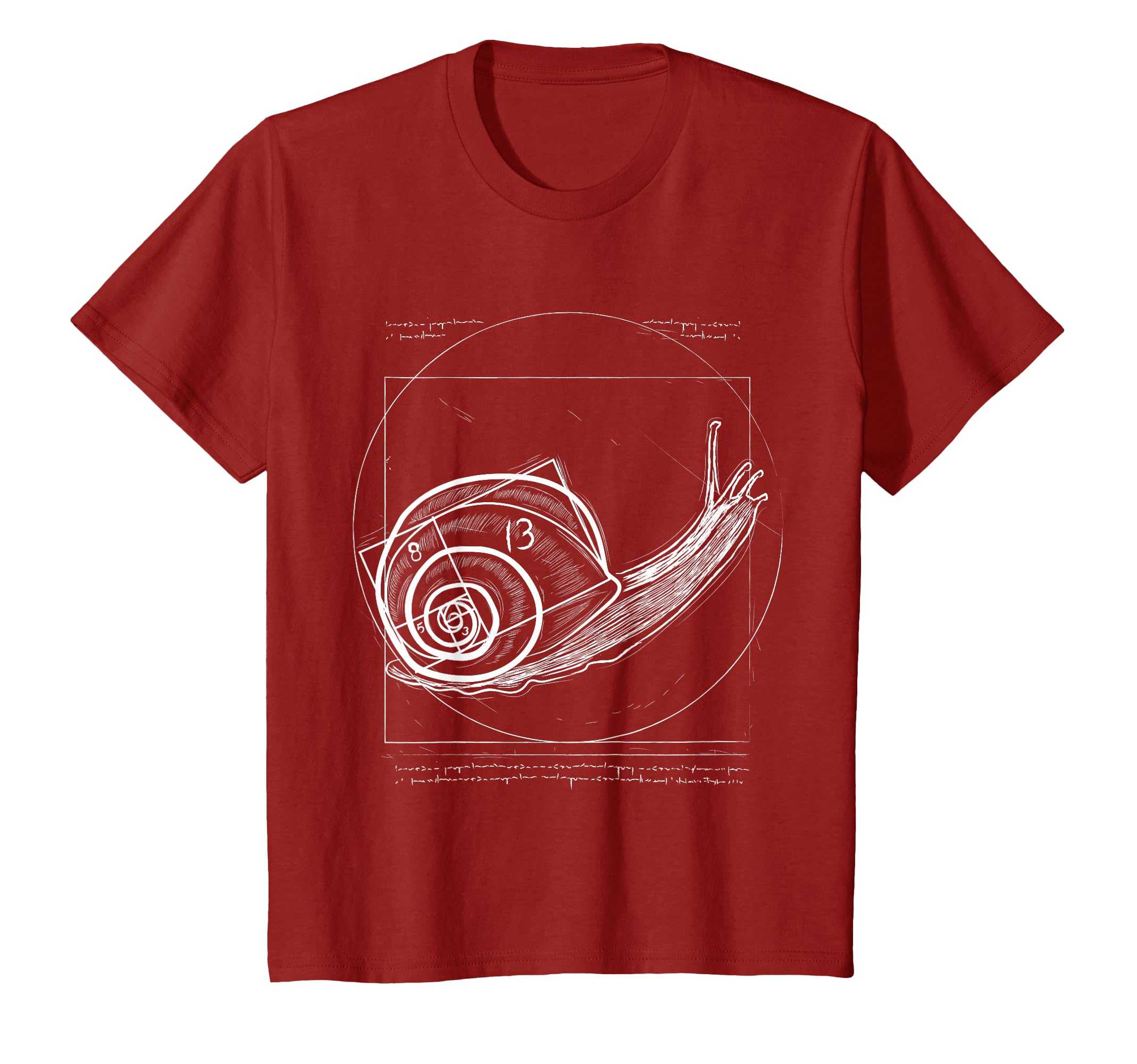 Amazon | Vitruvian カタツムリ フィボナッチ数学 洋服 カタツムリ T 