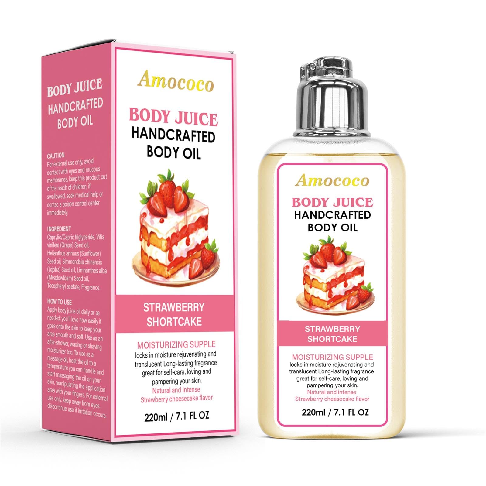 Amazon.com : Amococo Strawberry Body Juice Oil, Moisturizing Dry