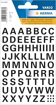 Herma letters. 10 mm Black