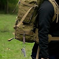Vista 3 de BRAVESHINE Mosquetón de llavero con clip de paracord, gancho de anillo en D para lanyard, colgador para cochecito, llavero para botella de agua