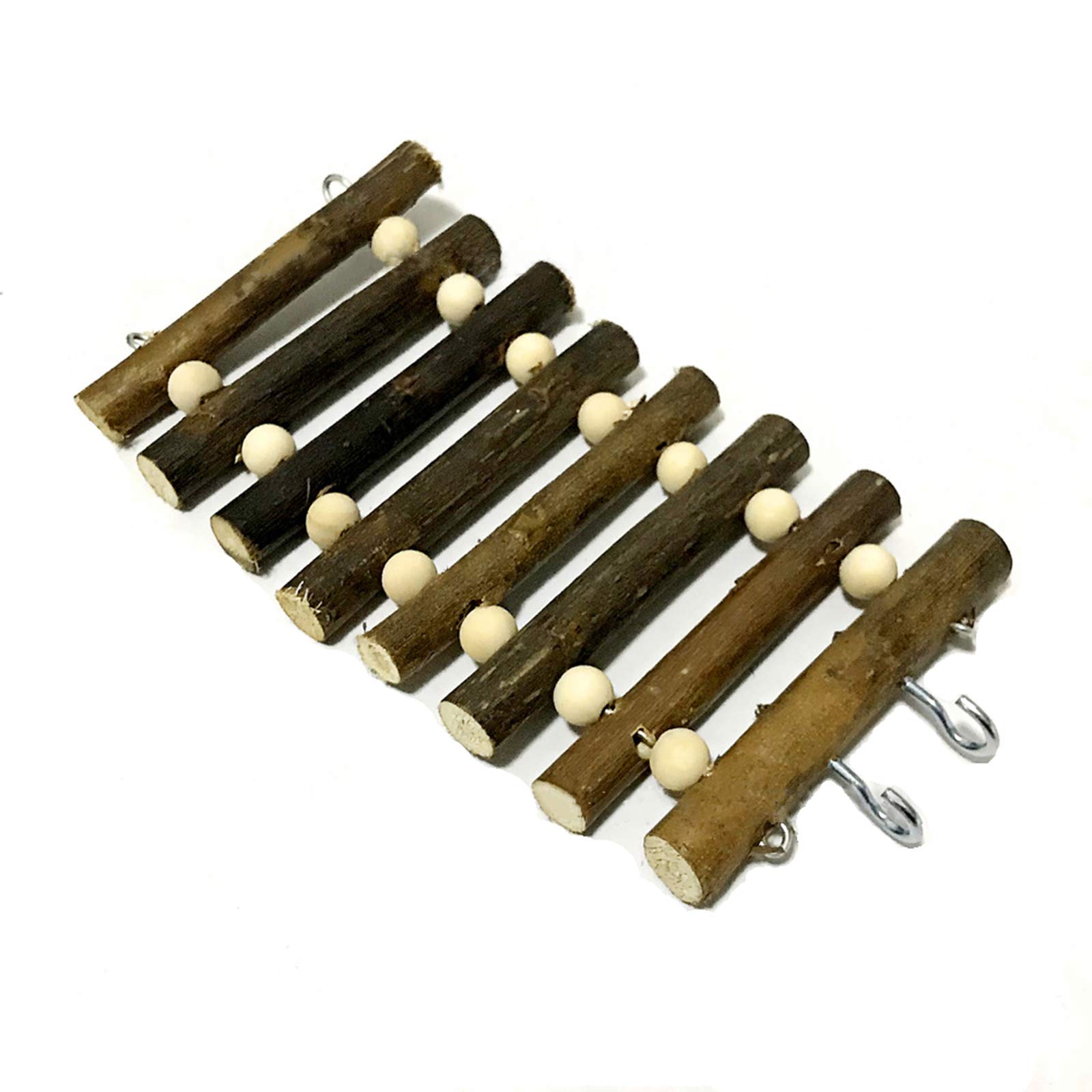 Jouet de Hamster, 8 Pièces Bois Naturel Jouets de Mâcher, Bâtons de Pomme, Pommes de pin, balançoire Suspendue pour Furets, Cobayes, Oiseau, Petit Écureuil, Chinchilla, Souri, Rongeur