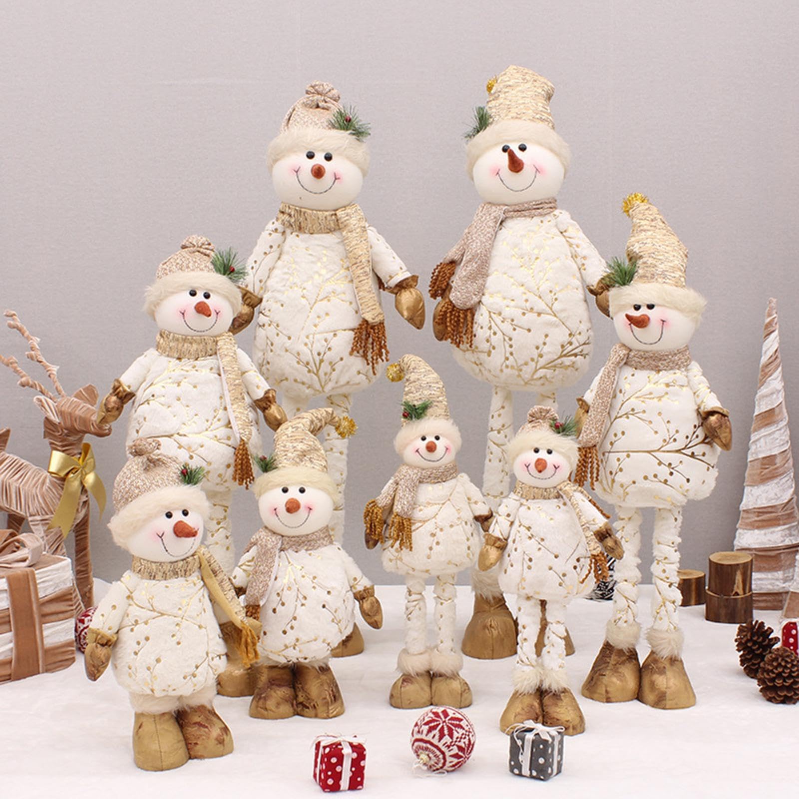 Figurine de Bonhomme de Neige de Noël Extensible pour cheminée de Bureau, Figurine de Noël Extensible, Bonhomme de Neige, décoration d'intérieur