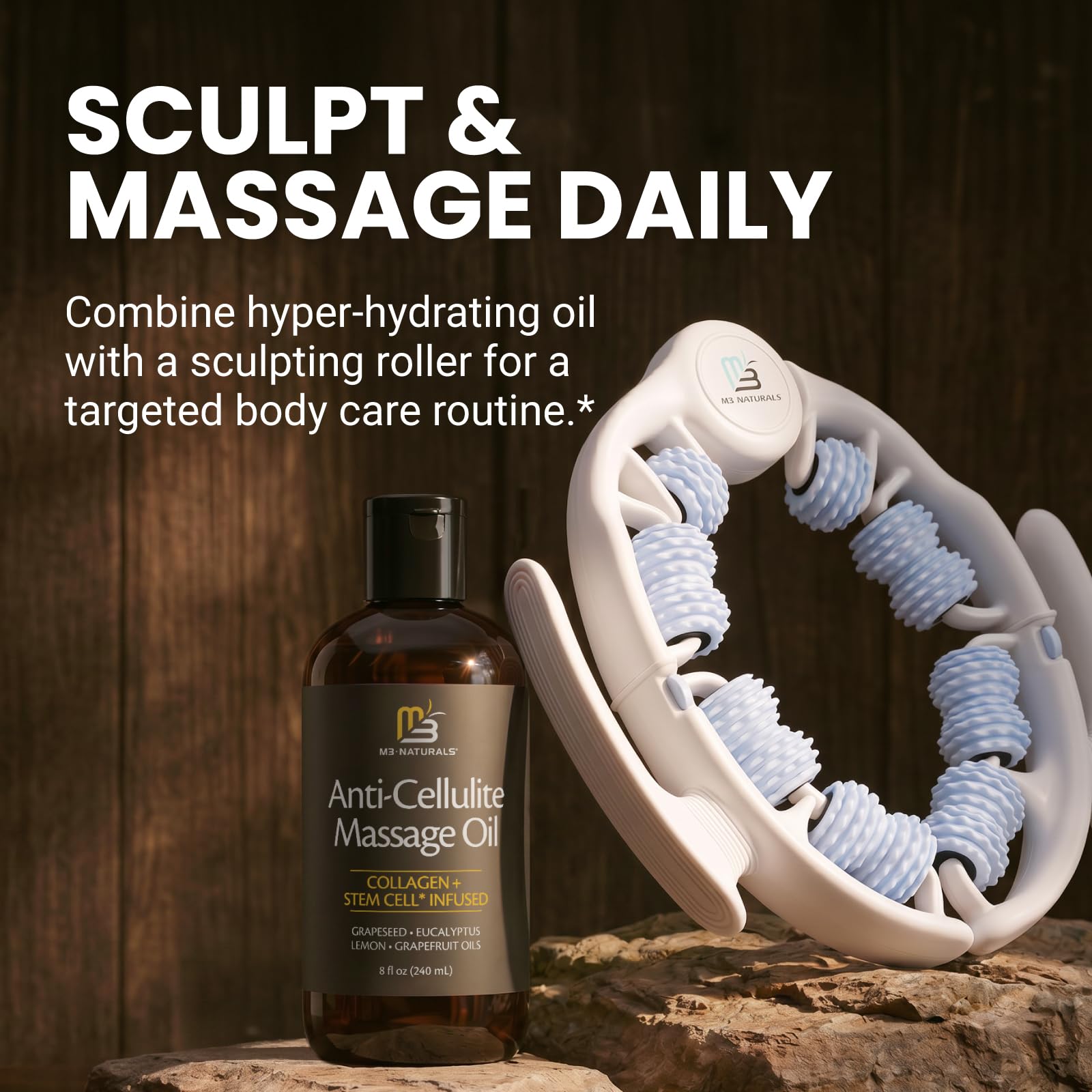 Amazon | M3 Naturals アンチセルライトオイルとリンパドレナージ