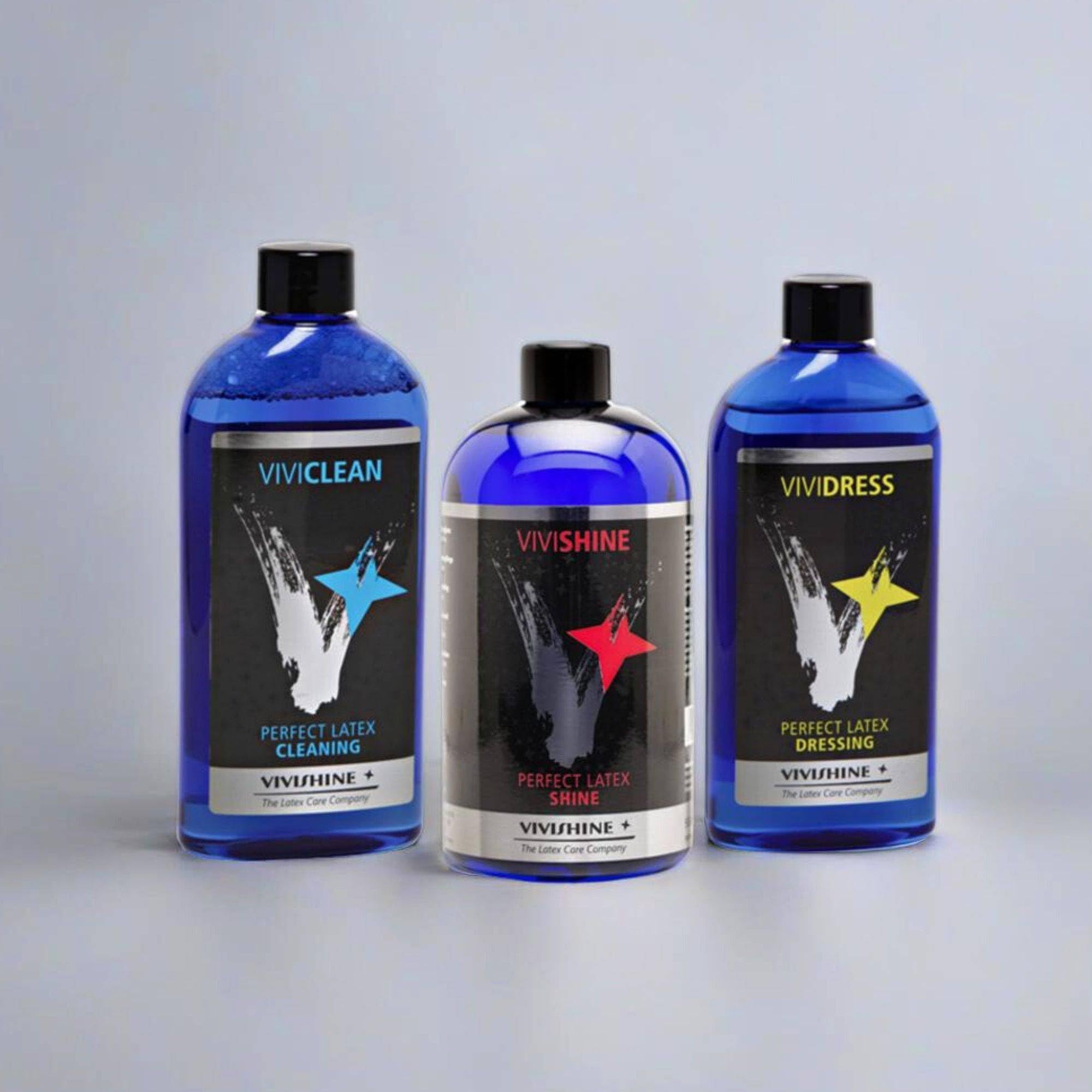 Vivishine - Pack de 3 pour Latex - Vivishine 500 ml + Viviclean 250 ml, Vividress 250 ml
