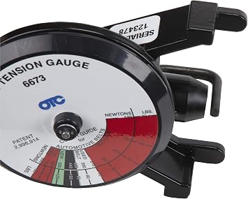 OTC 6673 Universal Belt Tension Gauge - Check for Correct Tension on Drive Belts to Ensure Maximum Belt and Bearing Life