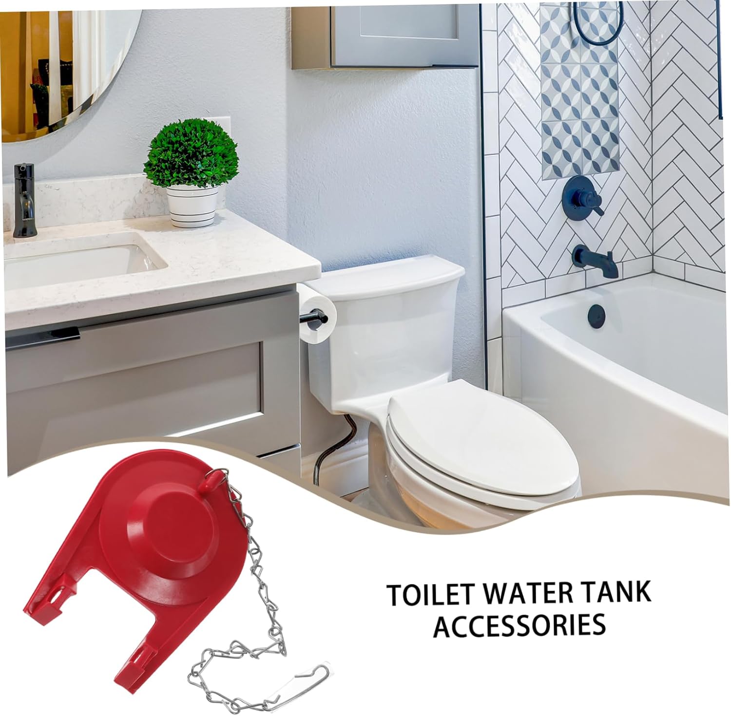 2pcs Rubber Toilet Flapper Seal Cover Easy Install Toilet Tank Accessory for Durable Bathroom Flush Valve Replacement