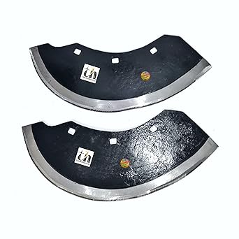 TRIMSHOOD Chaff Cutter Blade Teeth Blade Grass Cutter Blade Toka machine blade high carban steel sharp teeth blade pack of 2 set of 1 HEAVY GUAGE SIZE 16 * 5.7