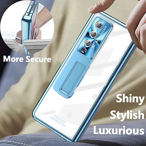Miniatura 7 de Miimall Funda compatible con Samsung Galaxy Z Fold 4 con S Pen, Fold 4 Pen con soporte para bolígrafo, película para lente, película protectora de