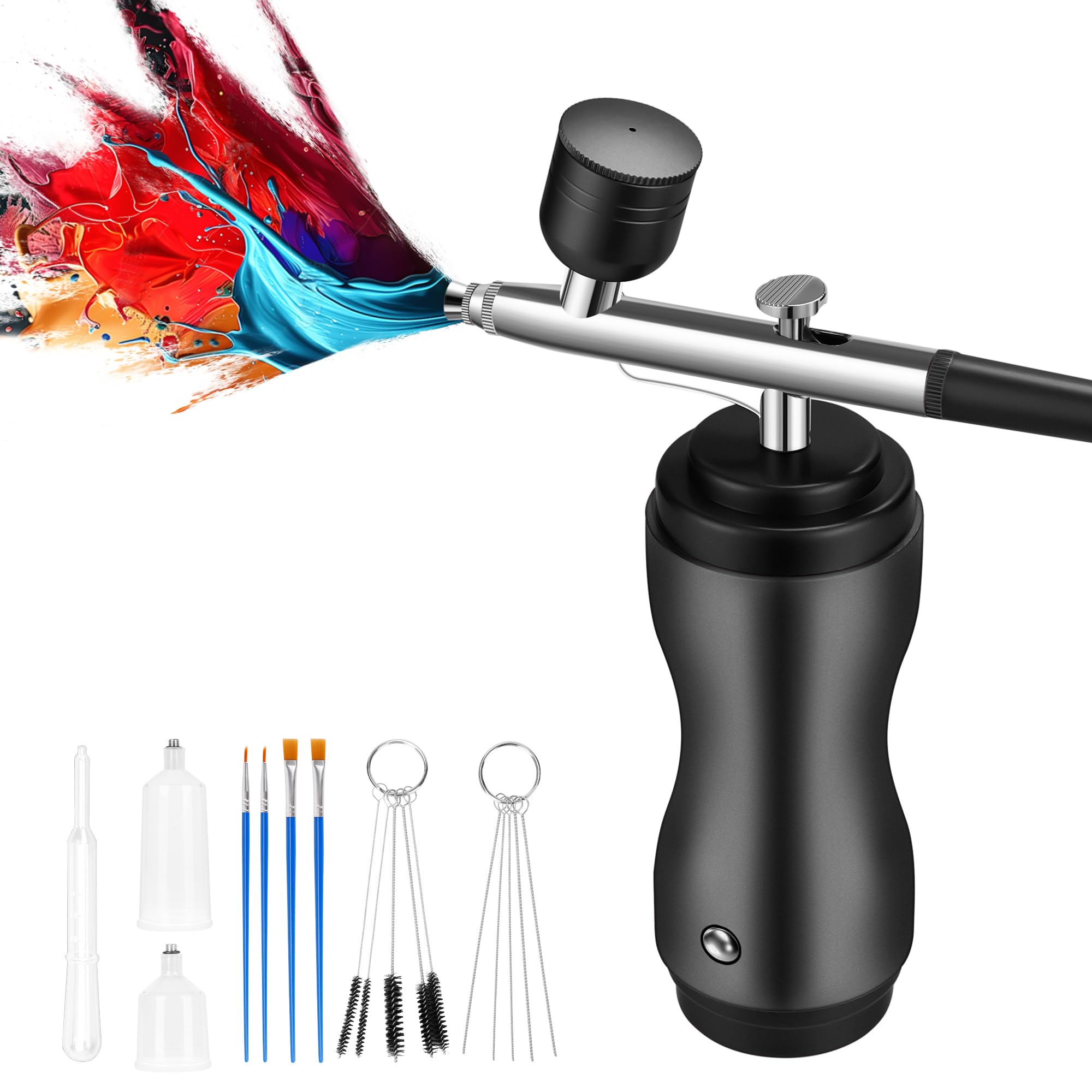 Kit aérographe sans fil pour ongles portable fini les buses bouchées pour peinture et maquillage