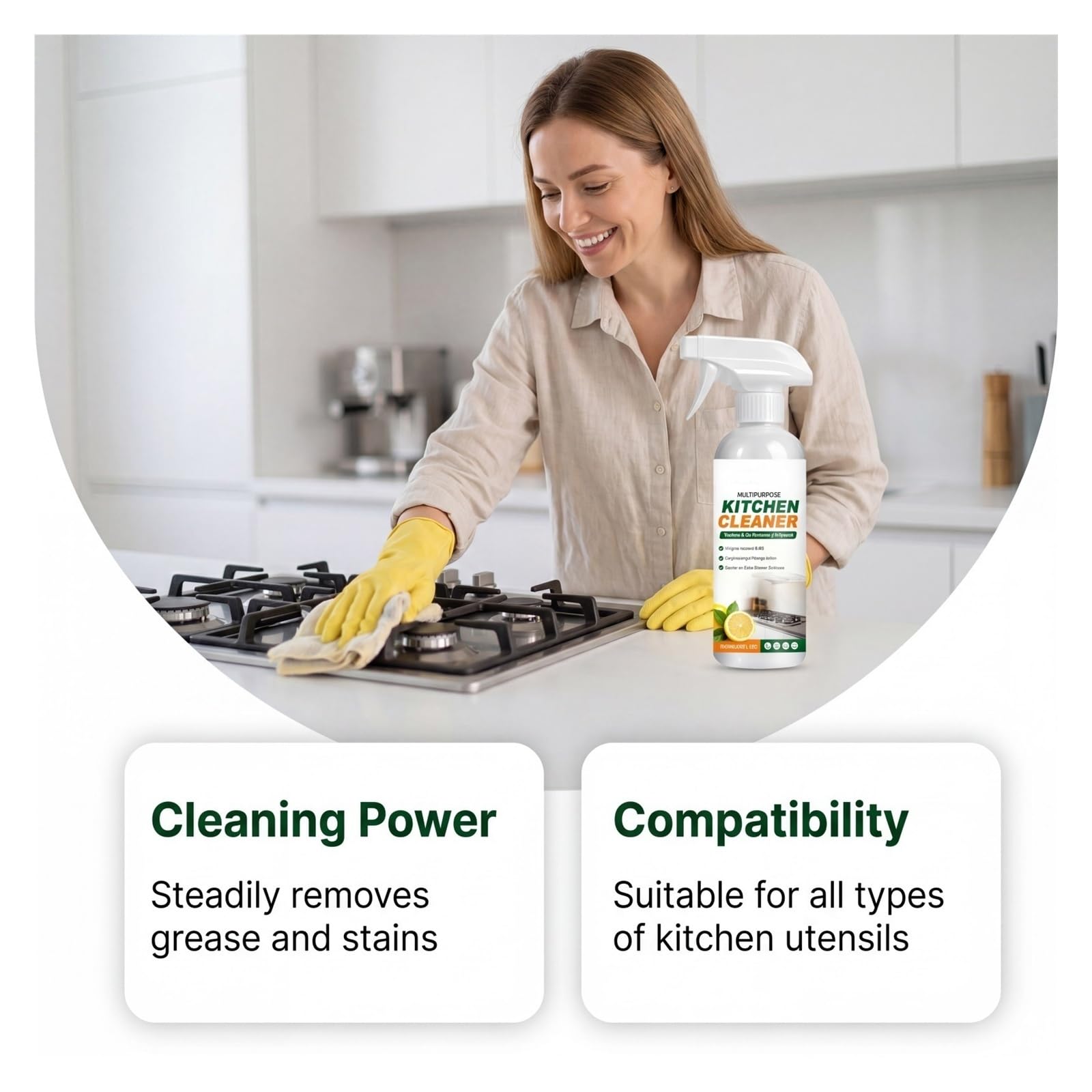 Limpiador De Cocina 120 Ml | Diseñado específicamente for combatir la grasa cotidiana en los utensilios de cocina.(2pcs)