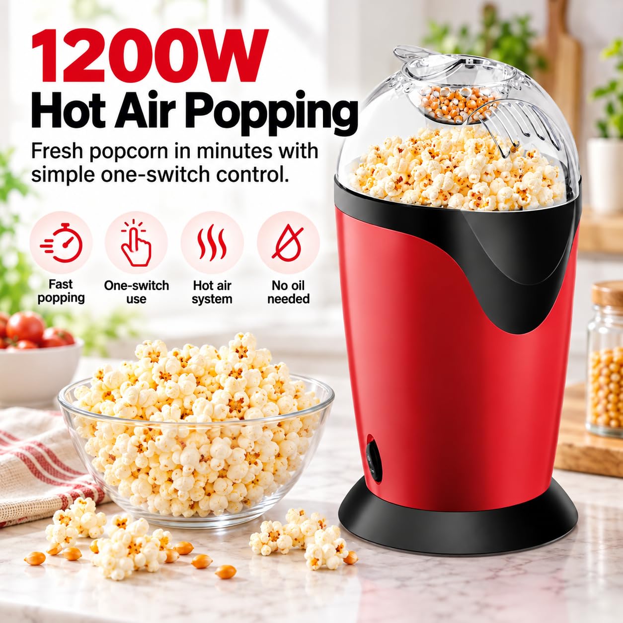 Maszyna do popcornu, automatyczna elektryczna maszyna do popcornu