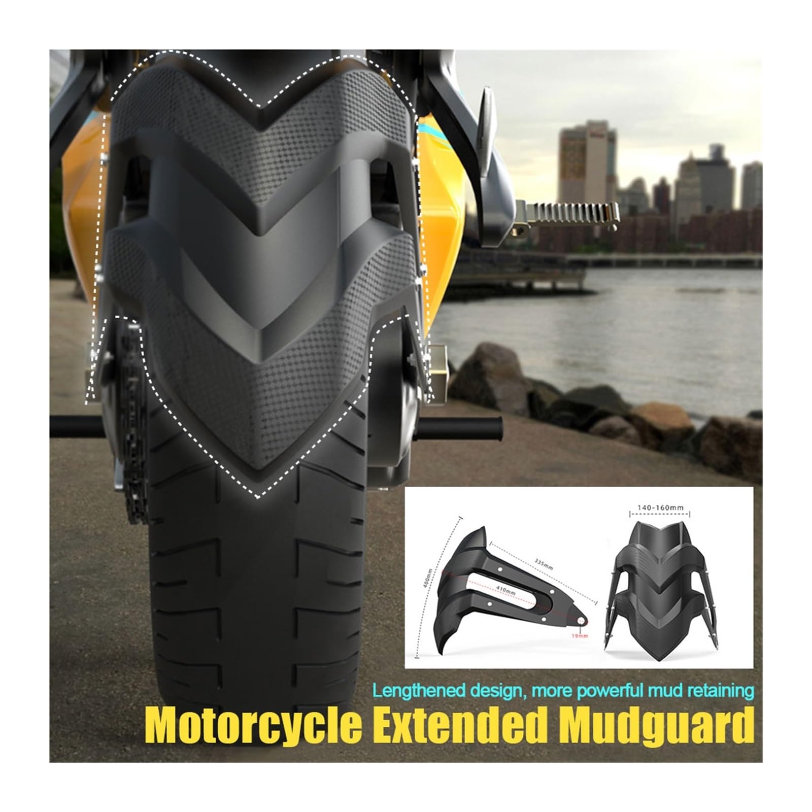 Parafango Motocicletta Parafango Posteriore Parafango Universale Per Moto Staffa Parafango Paraspruzzi Accessori Moto In PP Extender Hugger